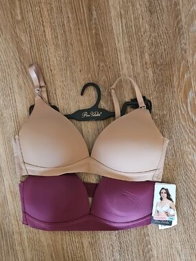 Prima Valentina Maternity Smooth T-Shirt Bra - Nude and Berry 34B